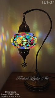 Turkish Table Lamp Swan Neck Mosaic Table Lamp 10 TO CHOOSE