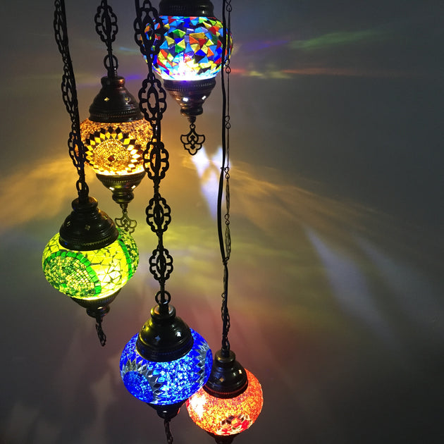 BALL TURKISH MOSAIC CHANDELIER MIX GLOBES – Turkish Lights