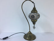 MOSAIC TABLE LAMP, SWAN NECK - TurkishLights.NET
