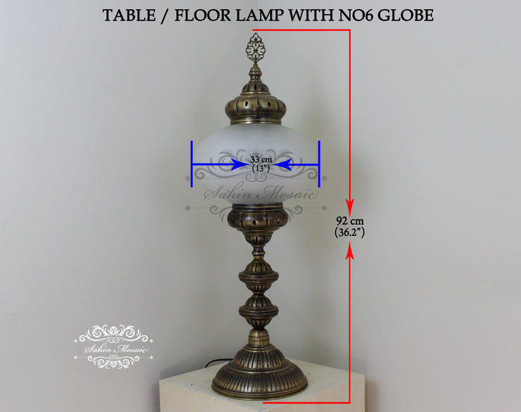 NO6 SIZE MOSAIC FLOOR / TABLE LAMP - TurkishLights.NET