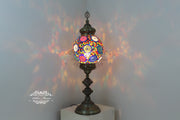 MOSAIC FLOOR / TABLE LAMP WITH 30CM (12") GLOBE - TurkishLights.NET