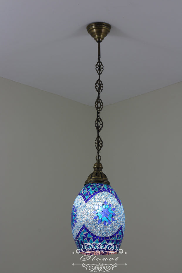 Turkish Handmade Mosaic Hanging Pendant - Kitchen Island Pendant - TurkishLights.NET