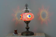 Turkish Mosaic Table Lamp, Extra Large Globe (NO5 GLOBE) - TurkishLights.NET