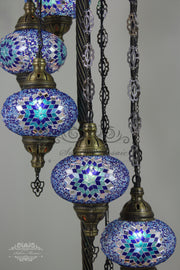 BALL TURKISH MOSAIC FLOOR LAMP, LAMBADER, LARGE GLOBES - TurkishLights.NET