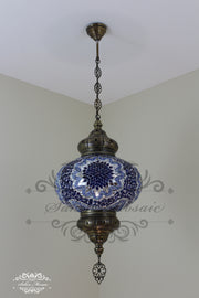 Turkish Handmade Mosaic  Hanging Lamp - NO6 GLOBE - TurkishLights.NET