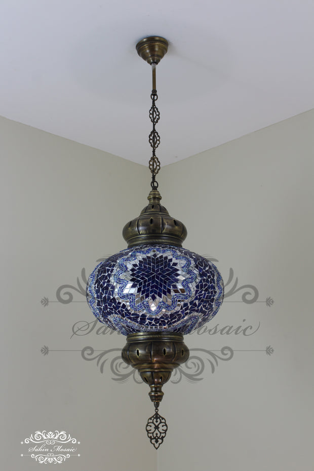 Turkish Handmade Mosaic  Hanging Lamp - NO6 GLOBE - TurkishLights.NET