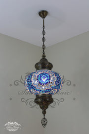 Turkish Handmade Mosaic  Hanging Lamp - NO6 GLOBE - TurkishLights.NET