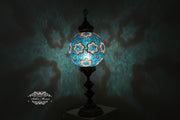 MOSAIC FLOOR / TABLE LAMP WITH 35CM (14") GLOBE - TurkishLights.NET
