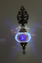 Turkish Mosaic  Wall Sconce, With Large Globes - TurkishLights.NET