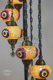 BALL TURKISH MOSAIC FLOOR LAMP, LAMBADER, LARGE GLOBES - TurkishLights.NET