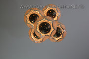 5-BALL SULTAN MOSAIC CHANDELIER (LARGE GLOBES) - TurkishLights.NET