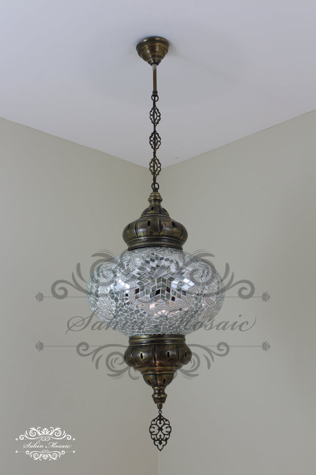 Turkish Handmade Mosaic  Hanging Lamp - NO6 GLOBE - TurkishLights.NET