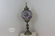 MOSAIC FLOOR / TABLE LAMP WITH 35CM (14") GLOBE - TurkishLights.NET