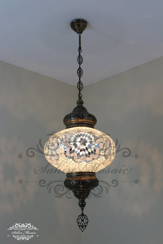 Turkish Handmade Mosaic  Hanging Lamp - NO6 GLOBE - TurkishLights.NET