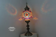 MOSAIC FLOOR / TABLE LAMP WITH 35CM (14") GLOBE - TurkishLights.NET