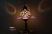 MOSAIC FLOOR / TABLE LAMP WITH 35CM (14") GLOBE - TurkishLights.NET