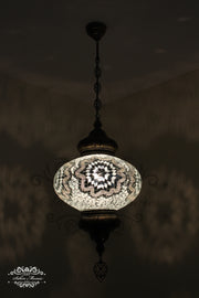 Turkish Handmade Mosaic  Hanging Lamp - NO6 GLOBE - TurkishLights.NET