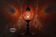 MOSAIC FLOOR / TABLE LAMP WITH 30CM (12") GLOBE - TurkishLights.NET