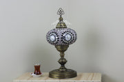 Turkish Mosaic Table Lamp, Extra Large Globe (NO5 GLOBE) - TurkishLights.NET