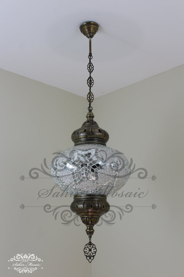 Turkish Handmade Mosaic  Hanging Lamp - NO6 GLOBE - TurkishLights.NET