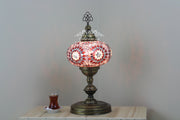 Turkish Mosaic Table Lamp, Extra Large Globe (NO5 GLOBE) - TurkishLights.NET