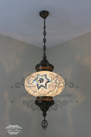 Turkish Handmade Mosaic  Hanging Lamp - NO6 GLOBE - TurkishLights.NET