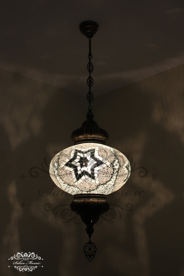 Turkish Handmade Mosaic  Hanging Lamp - NO6 GLOBE - TurkishLights.NET