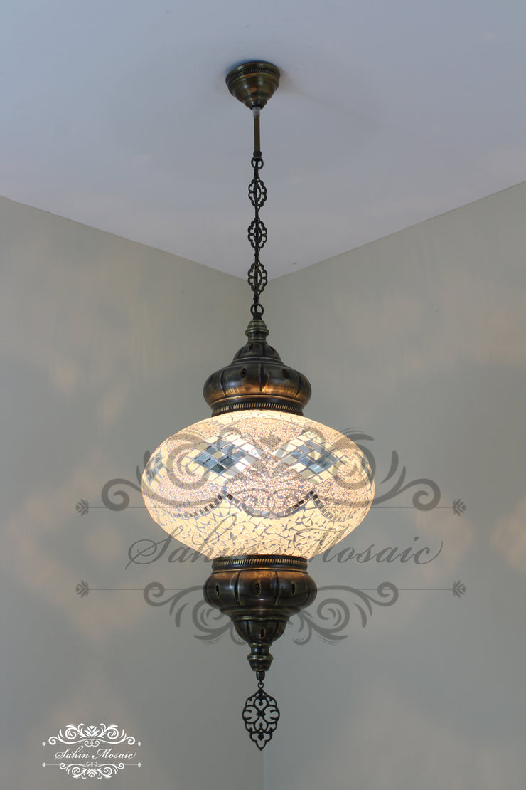 Turkish Handmade Mosaic  Hanging Lamp - NO6 GLOBE - TurkishLights.NET