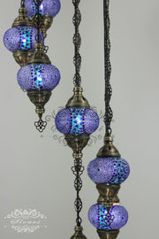 7 - BALL TURKISH MOSAIC CHANDELIER - TurkishLights.NET