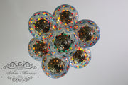 7 - BALL SULTAN TURKISH MOSAIC CHANDELIER (LARGE GLOBES) - TurkishLights.NET