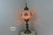 MOSAIC FLOOR / TABLE LAMP WITH 35CM (14") GLOBE - TurkishLights.NET