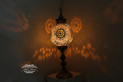 MOSAIC FLOOR / TABLE LAMP WITH 35CM (14") GLOBE - TurkishLights.NET