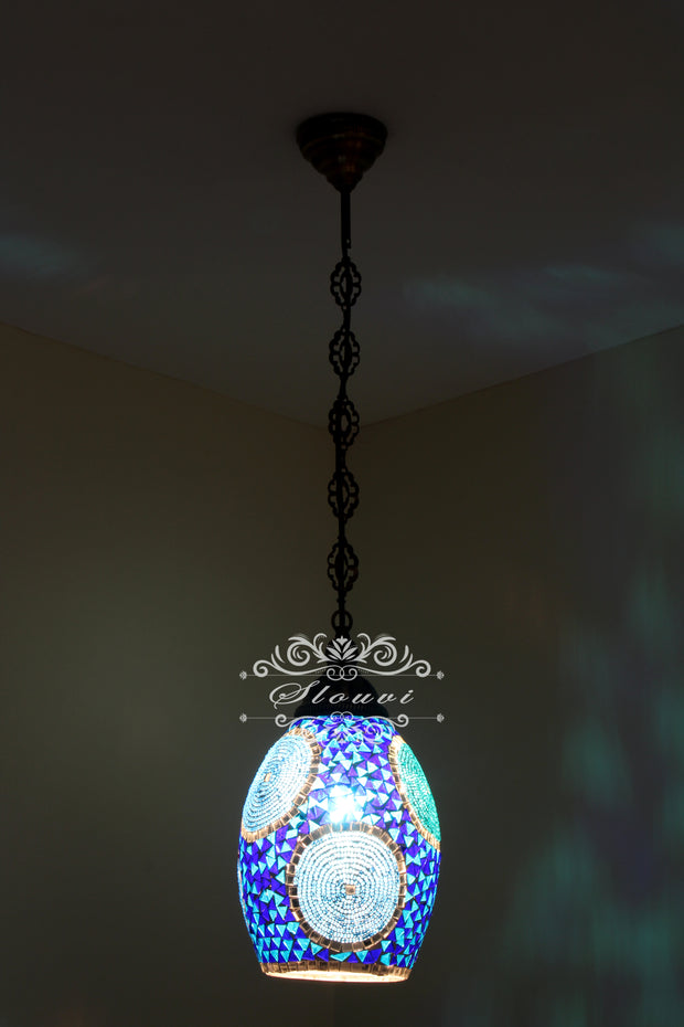 Turkish Handmade Mosaic Hanging Pendant - Kitchen Island Light - TurkishLights.NET