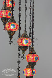 7 - BALL TURKISH MOSAIC CHANDELIER - TurkishLights.NET