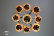 9-BALL TURKISH SULTAN MOSAIC CHANDELIER WITH NO2 (MEDIUM) GLOBES - TurkishLights.NET