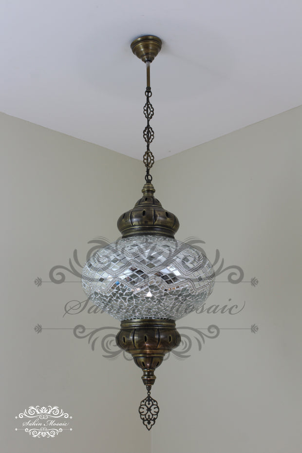 Turkish Handmade Mosaic  Hanging Lamp - NO6 GLOBE - TurkishLights.NET