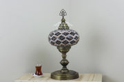 Turkish Mosaic Table Lamp, Extra Large Globe (NO5 GLOBE) - TurkishLights.NET