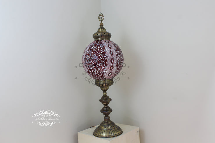 MOSAIC FLOOR / TABLE LAMP WITH 35CM (14") GLOBE - TurkishLights.NET