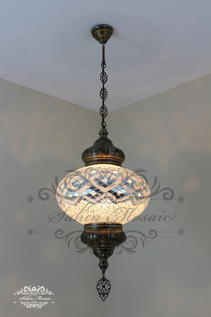 Turkish Handmade Mosaic  Hanging Lamp - NO6 GLOBE - TurkishLights.NET