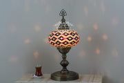 Turkish Mosaic Table Lamp, Extra Large Globe (NO5 GLOBE) - TurkishLights.NET