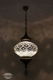 Turkish Handmade Mosaic  Hanging Lamp - NO6 GLOBE - TurkishLights.NET