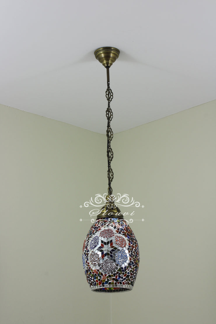 Turkish Handmade Mosaic Hanging Pendant - Kitchen Island Pendant - TurkishLights.NET