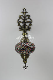 Turkish Mosaic  Wall Sconce, With Large Globe - TurkishLights.NET