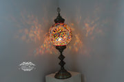 MOSAIC FLOOR / TABLE LAMP WITH 35CM (14") GLOBE - TurkishLights.NET