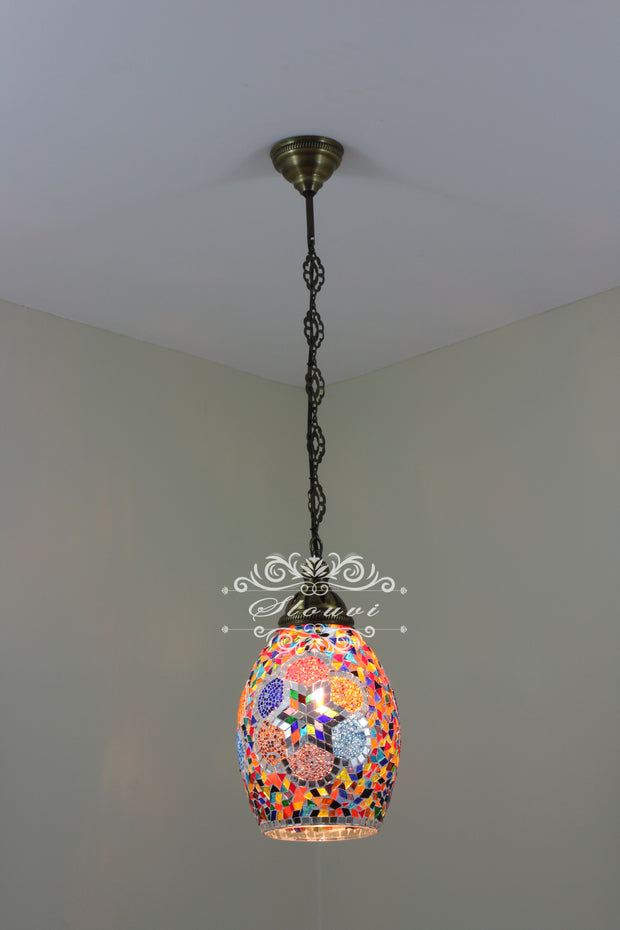 Turkish Handmade Mosaic Hanging Pendant - Kitchen Island Pendant - TurkishLights.NET