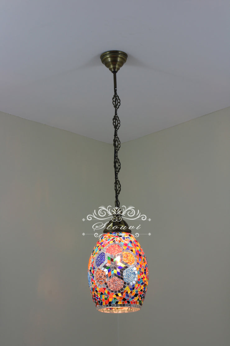 Turkish Handmade Mosaic Hanging Pendant - Kitchen Island Pendant - TurkishLights.NET