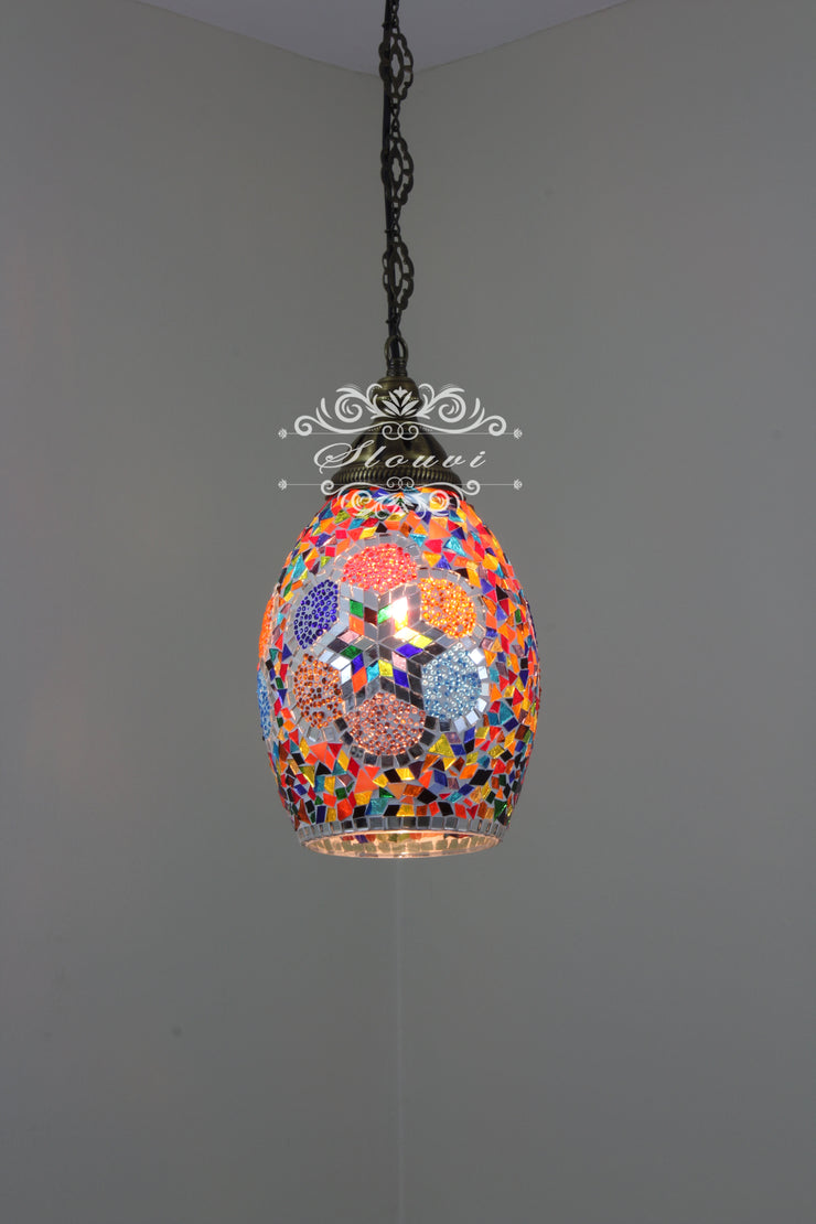 Turkish Handmade Mosaic Hanging Pendant - Kitchen Island Pendant - TurkishLights.NET