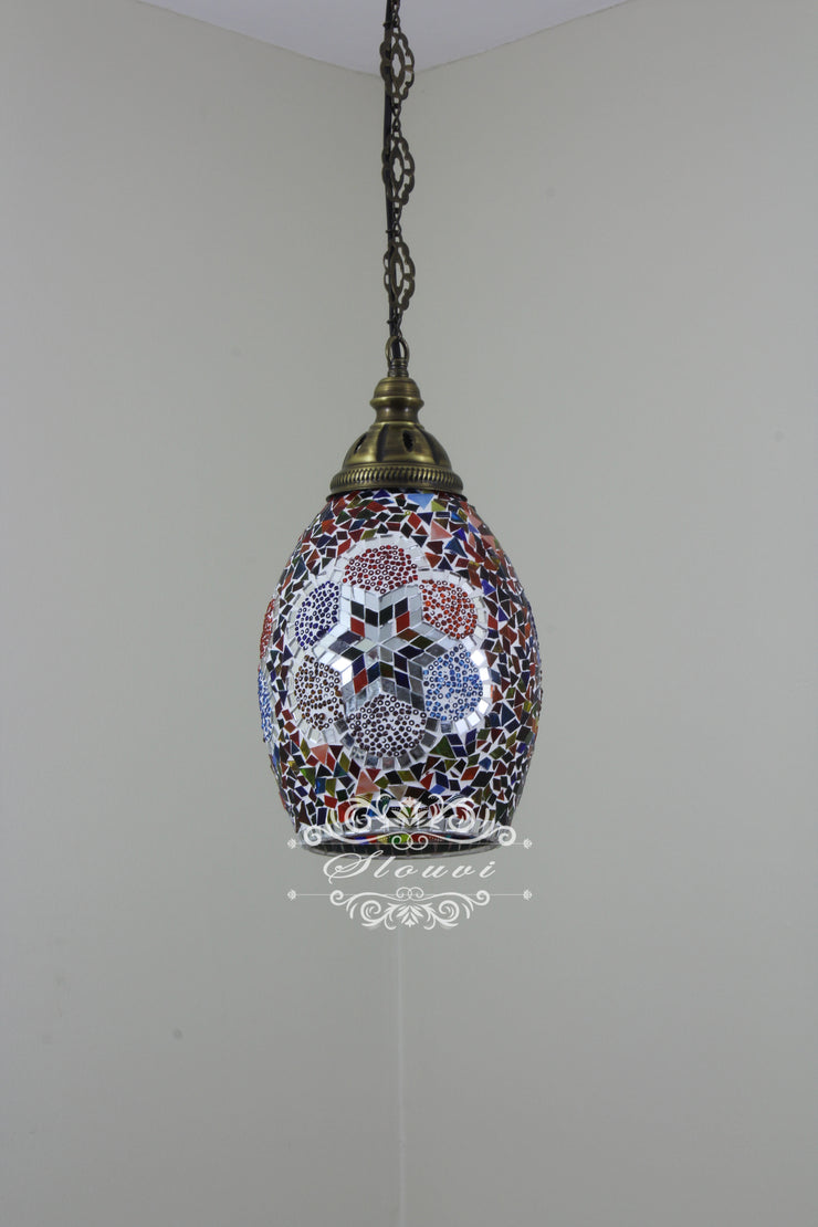 Turkish Handmade Mosaic Hanging Pendant - Kitchen Island Pendant - TurkishLights.NET