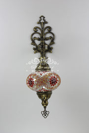 Turkish Mosaic  Wall Sconce, With Large Globe - TurkishLights.NET