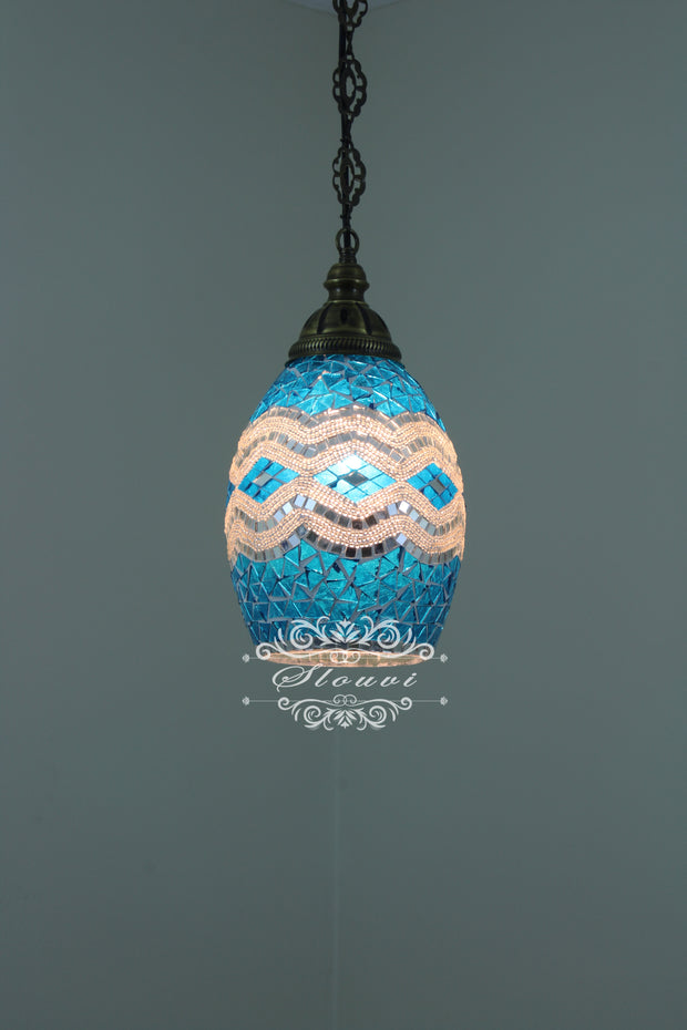 Turkish Handmade Mosaic Hanging Pendant - Kitchen Island Pendant - TurkishLights.NET